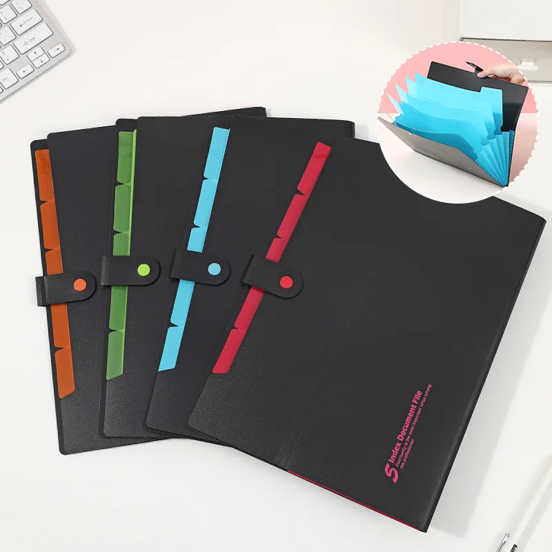 Pasta Sanfonada A4 Expansível para Arquivamento e Organização de Documentos, Material de Escritório e Papelaria