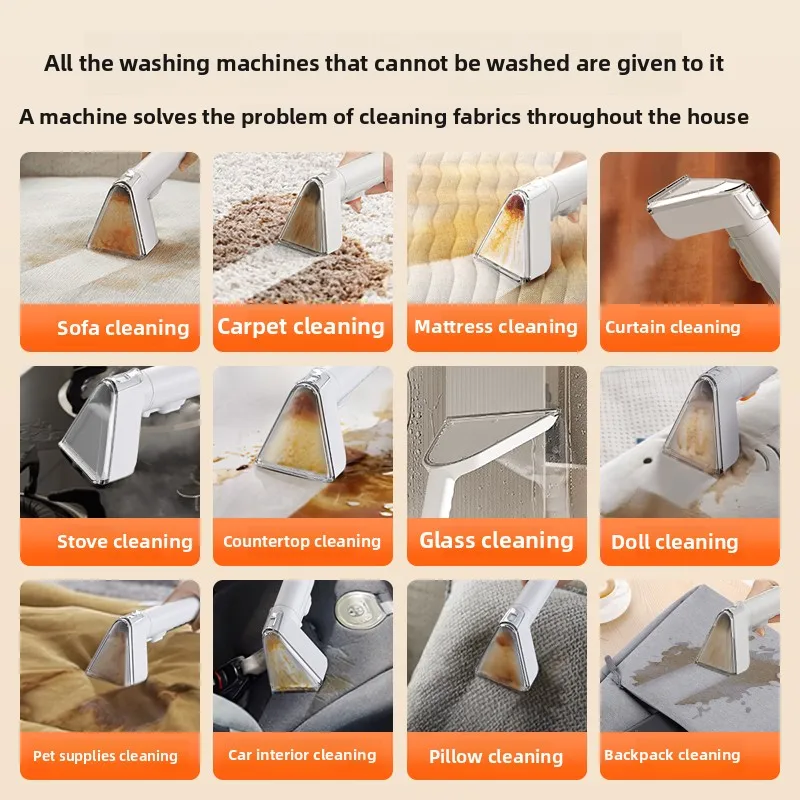 Fabric sofa cleaning machine Household vacuum cleaner Spray and suction integrated carpet curtain mattress cleaning machine