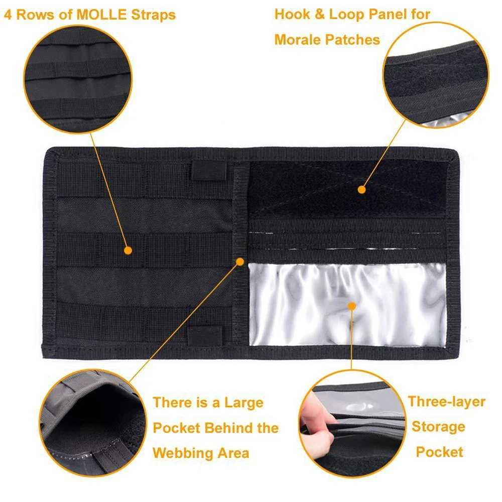 Auto-Sonnenblenden-Organizer: Universeller Sonnenschutz-Aufbewahrungsclip & Aufbewahrungstasche für Auto-Zubehör, Molle Jagdausrüstung – Detail 4