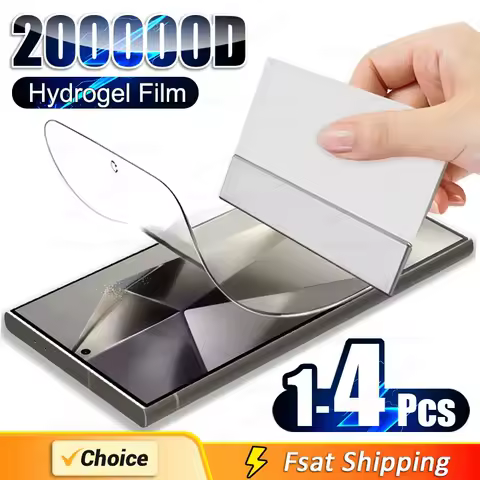 1-4Pcs Full Cover Screen Protector For Samsung Galaxy S24 S23 S22 S21 S20 Ultra Plus Fe A54 5G A53 A52 A32 A33 A12 Hydrogel Film