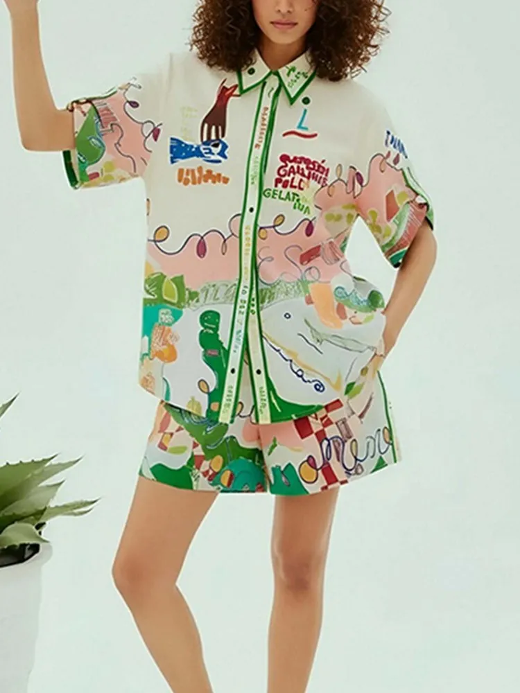 Ensemble 2 pièces Sexy pour femmes, mode printemps été 2026, chemise à manches courtes à rayures, hauts et Shorts, tenue assortie