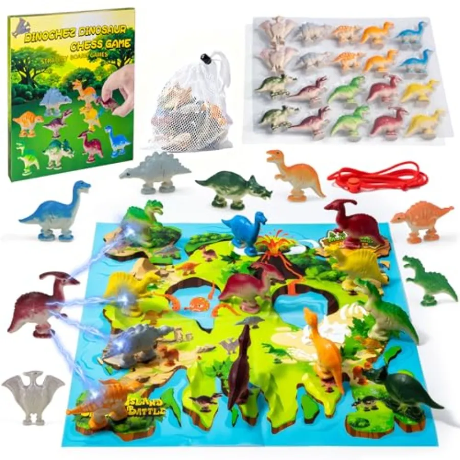 

Dinochez Dinoaur Che Game, 20Pc Dinoaur tone and Pable a Bag, trategy Board Game for Family Game Night,,Eater, tocking tuffer,
