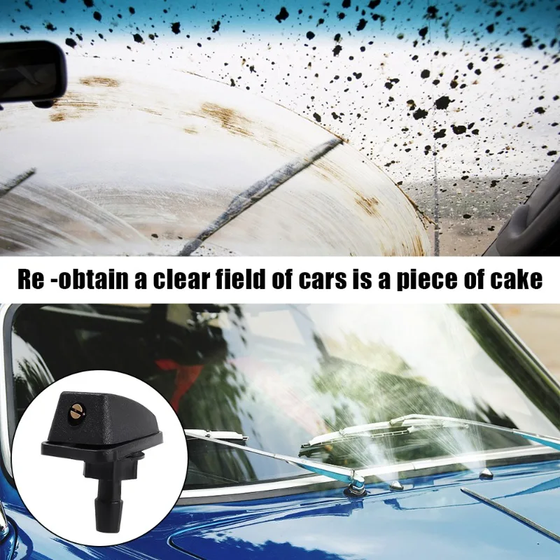 Car Front Windshield Wiper Nozzle 360°  Adjustable Wiper Spray Water Washer Universal Auto Nozzles Sprayer Adapter