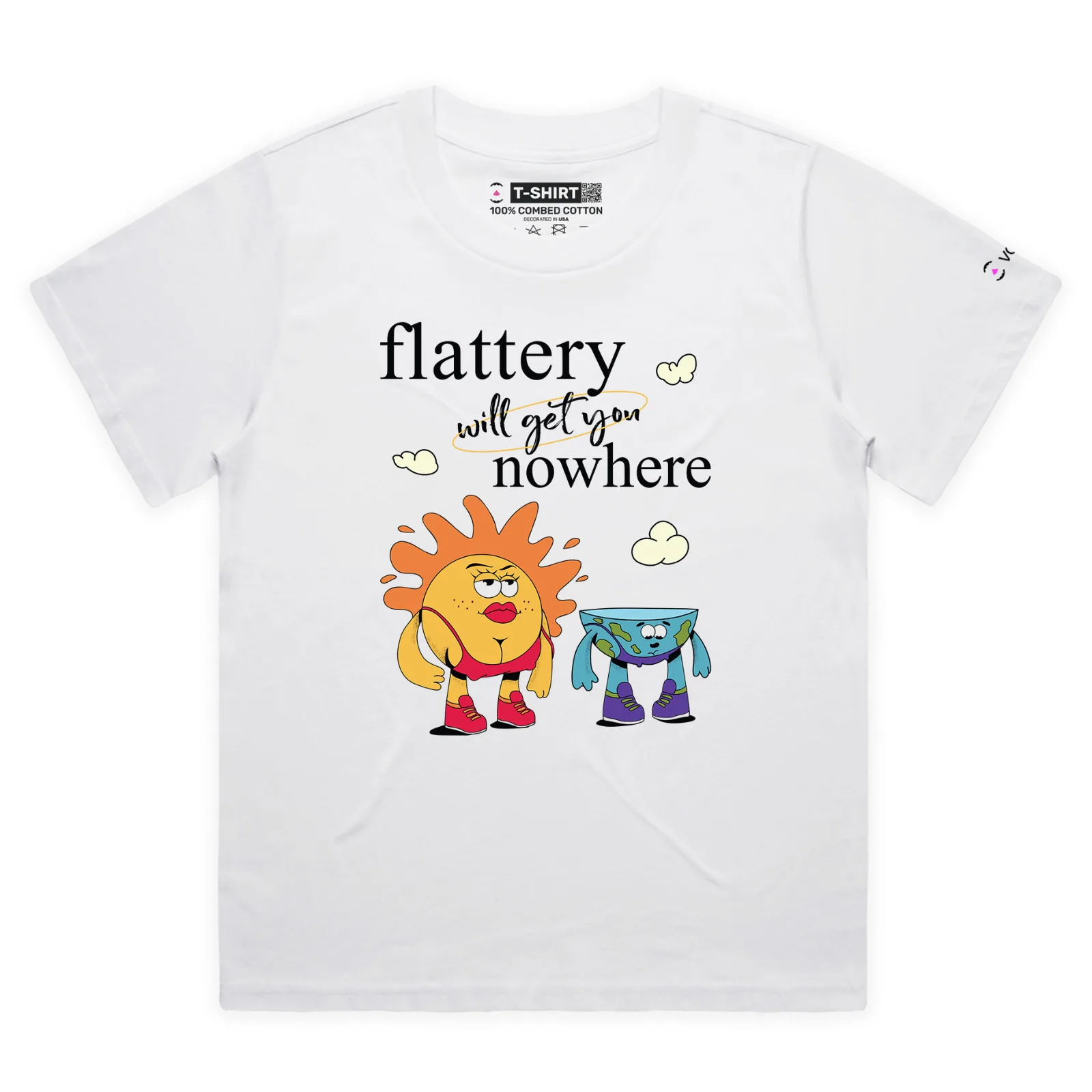 

Flattery Will Get You Nowhere Premium T-shirt (Earth, Flattery, Flat) - VOICEART