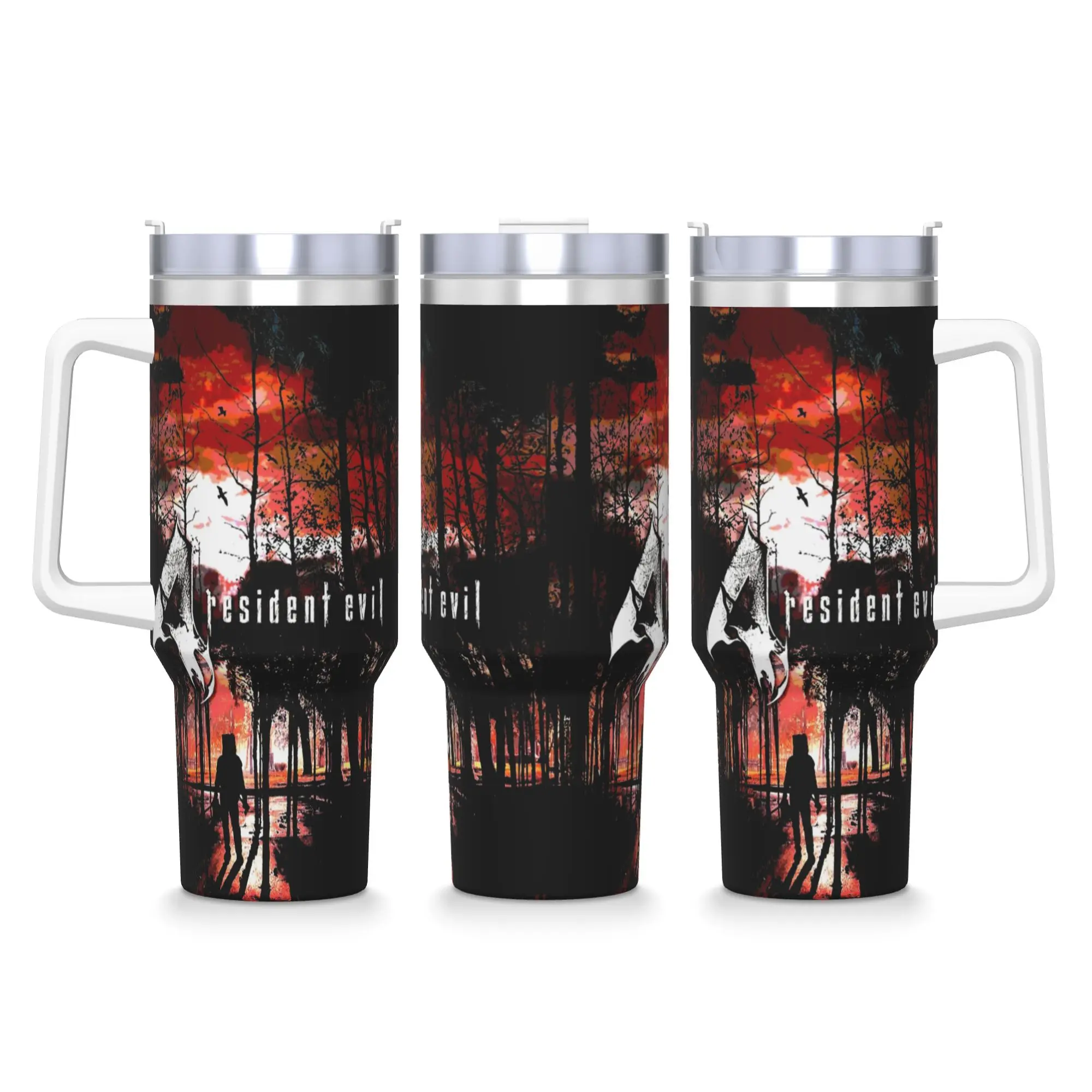Stainless Steel Tumbler Resident Evils  Car Mugs With Straws  Camping Cold and Hot Water Bottle Keep Heat  Capacity Thermal Cups
