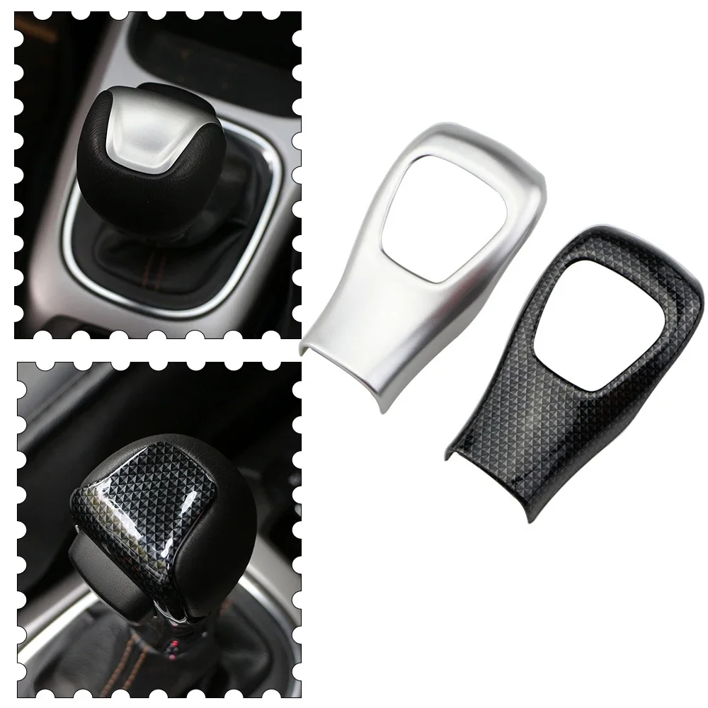 

AT Car Gear Head Shift Knob Cover Sequins Trim for Jeep Compass 2017 - 2020 Renegade 2015-2022 Car Shift Knob Cover Sticker