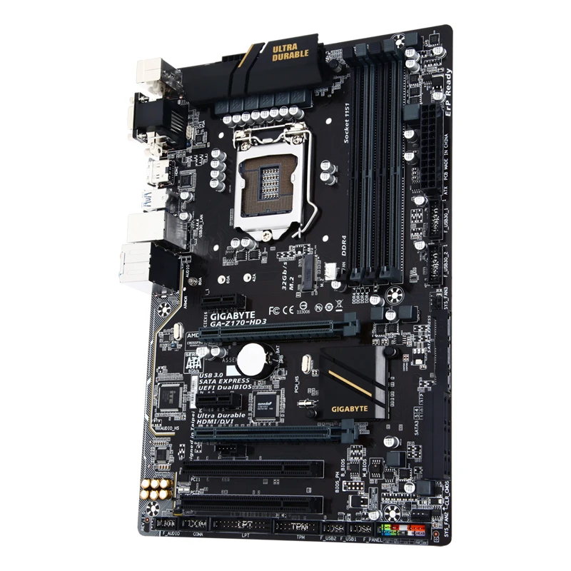 Imagem -03 - Placa-mãe Original Soquete Z170 Lga 1151 Suporte Ddr4 i7 6700k Gigabyte-ga-z170-hd3