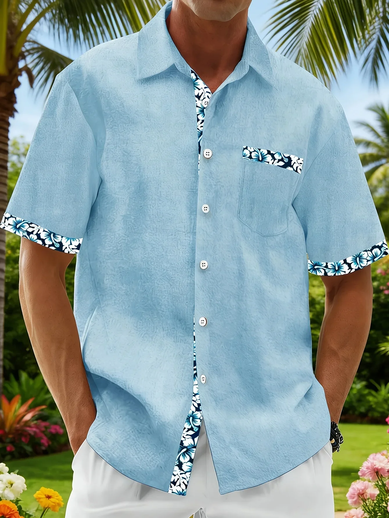 

Summer Casual Men's 2026 Shirt Hawaiian Style Man Women Short Sleeve Fashion Beach Party Print Tops