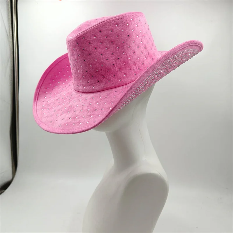 Cowboy Series Western style Cowboy Women's Hat Men's Retro Men's Panama Cowboy Jazz Hat Men's Hat Water Diamond Sombrero Hombre image 3