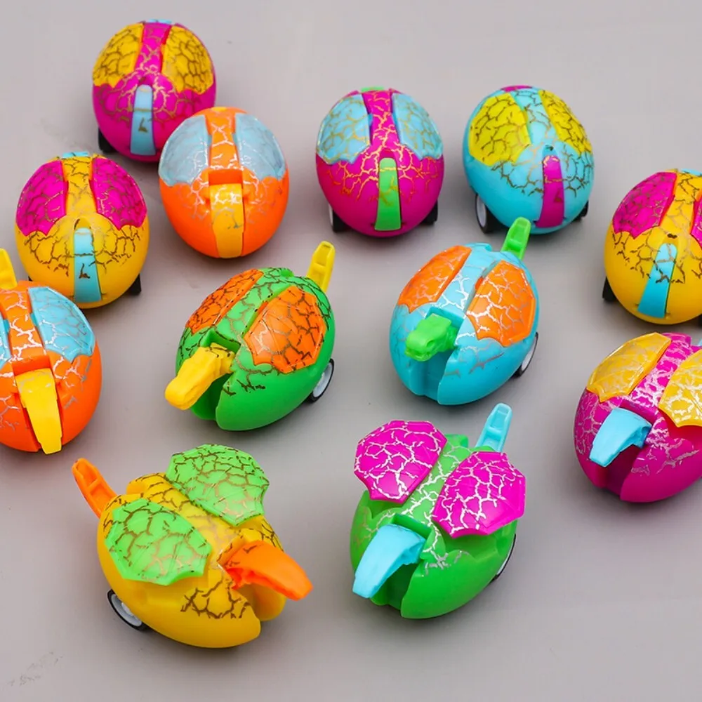 恐竜の卵 変形するプルバック慣性車 教育玩具 子供用 誕生日プレゼント 幼児 就学前学習活動