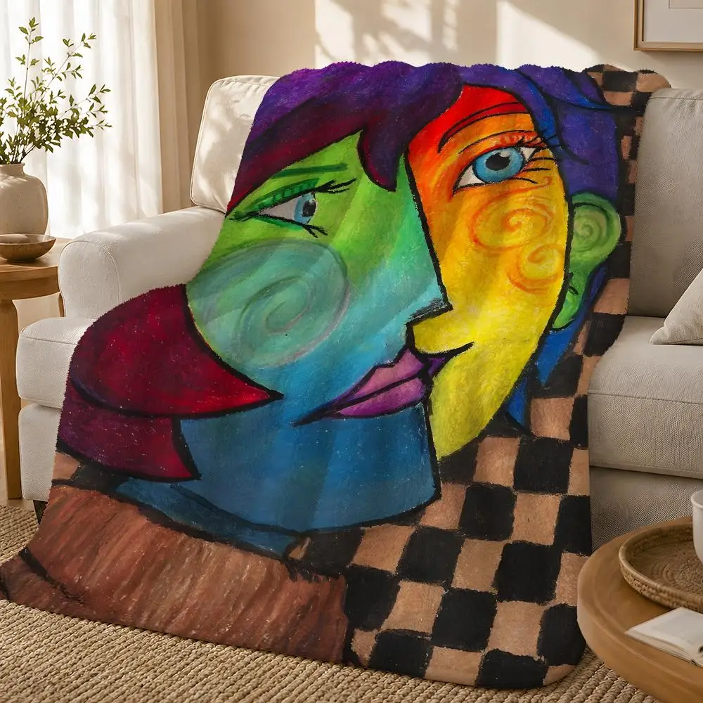 Famous Painter Pablo Picasso Throw 1pc Flannel Blanket Soft Lightweight Warm Cozy For Bedroom Sofa Bed