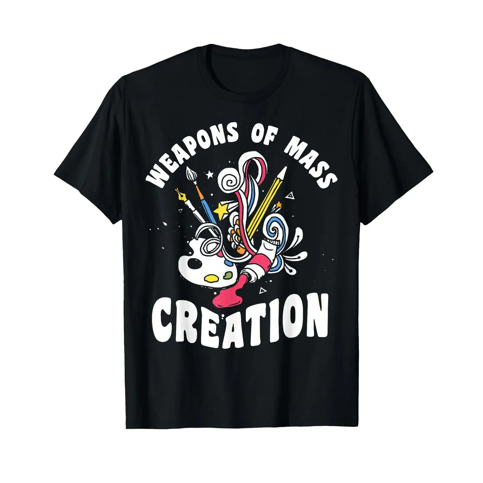 Weapons Of Mass Creation Artist Art Supply s T Shirt vintage Washed Stretched graphic homme Top For Everyday Wear Casual