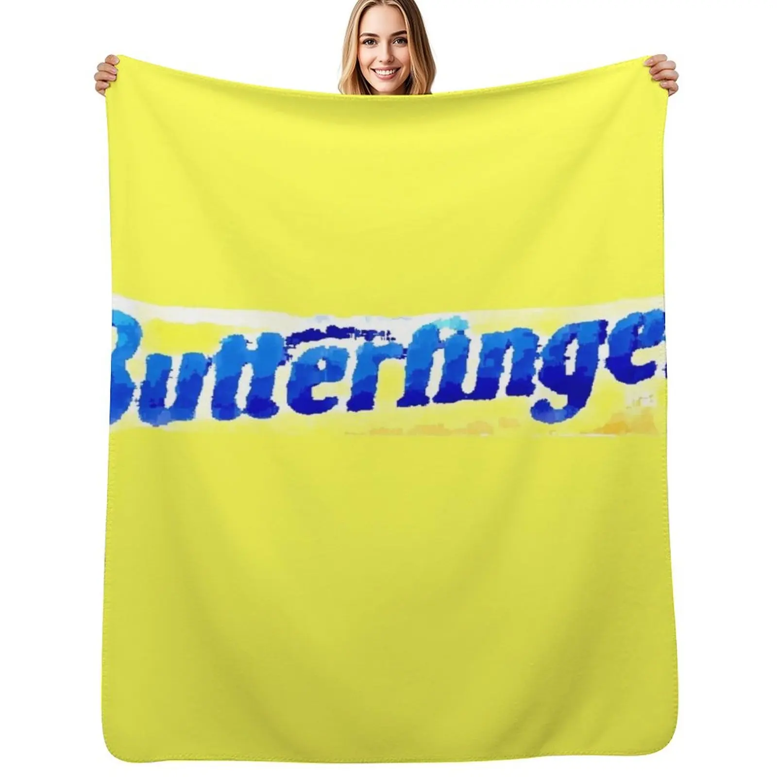 Butterfinger Candy BarWrapper With Pastels Throw Blanket Manta suave y ligera para todas las estaciones para el hogar