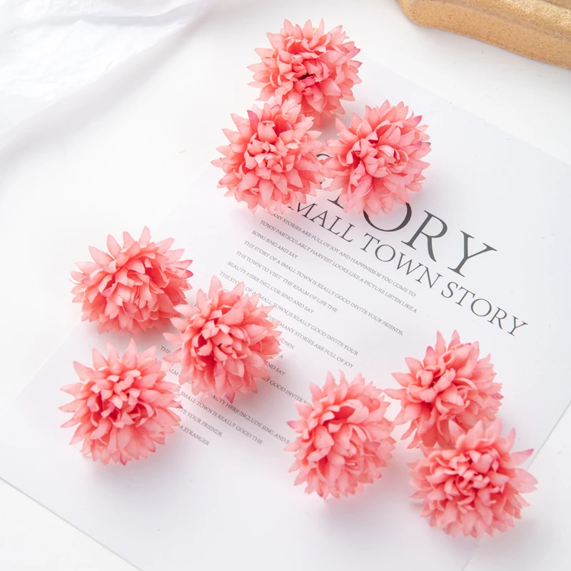 50PC Künstliche Blumen Sammelalbum Diy Geschenk Pralinenschachtel Hochzeit Garten Rosenbogen Weihnachtsdekorationen für Zuhause Gefälschte Seide Nelke – Detail 11
