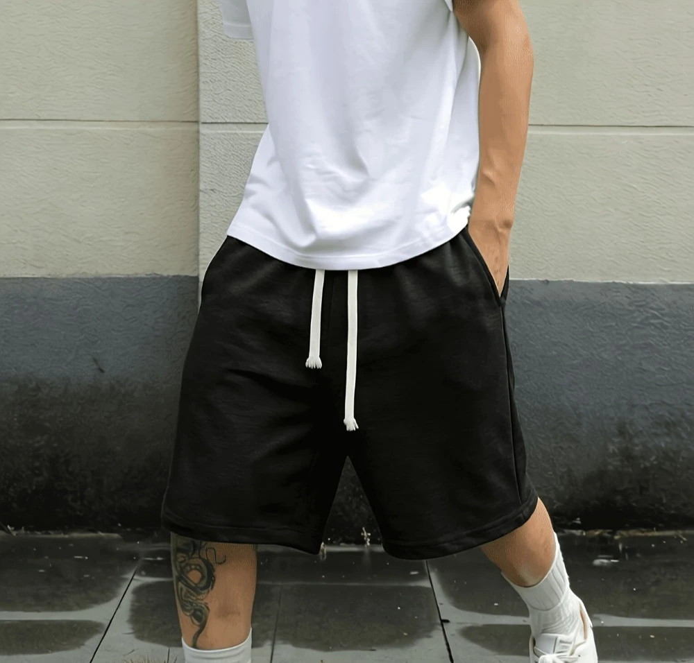 

Men's casual breathable athletic shorts, drawstring design, suitable for summer activities and everyday outdoor wear.