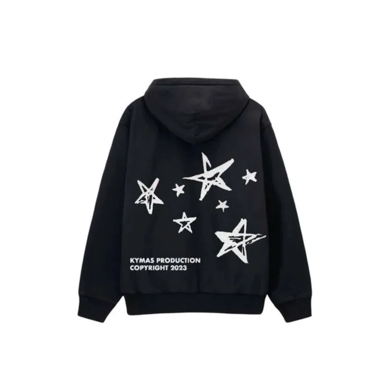 سترة نسائية للخريف والشتاء بغطاء للرأس Harajuku Y2K سترة كبيرة الحجم من القطن الخالص بلوفر نسائي معطف ترفيهي ملابس رياضية للرجال