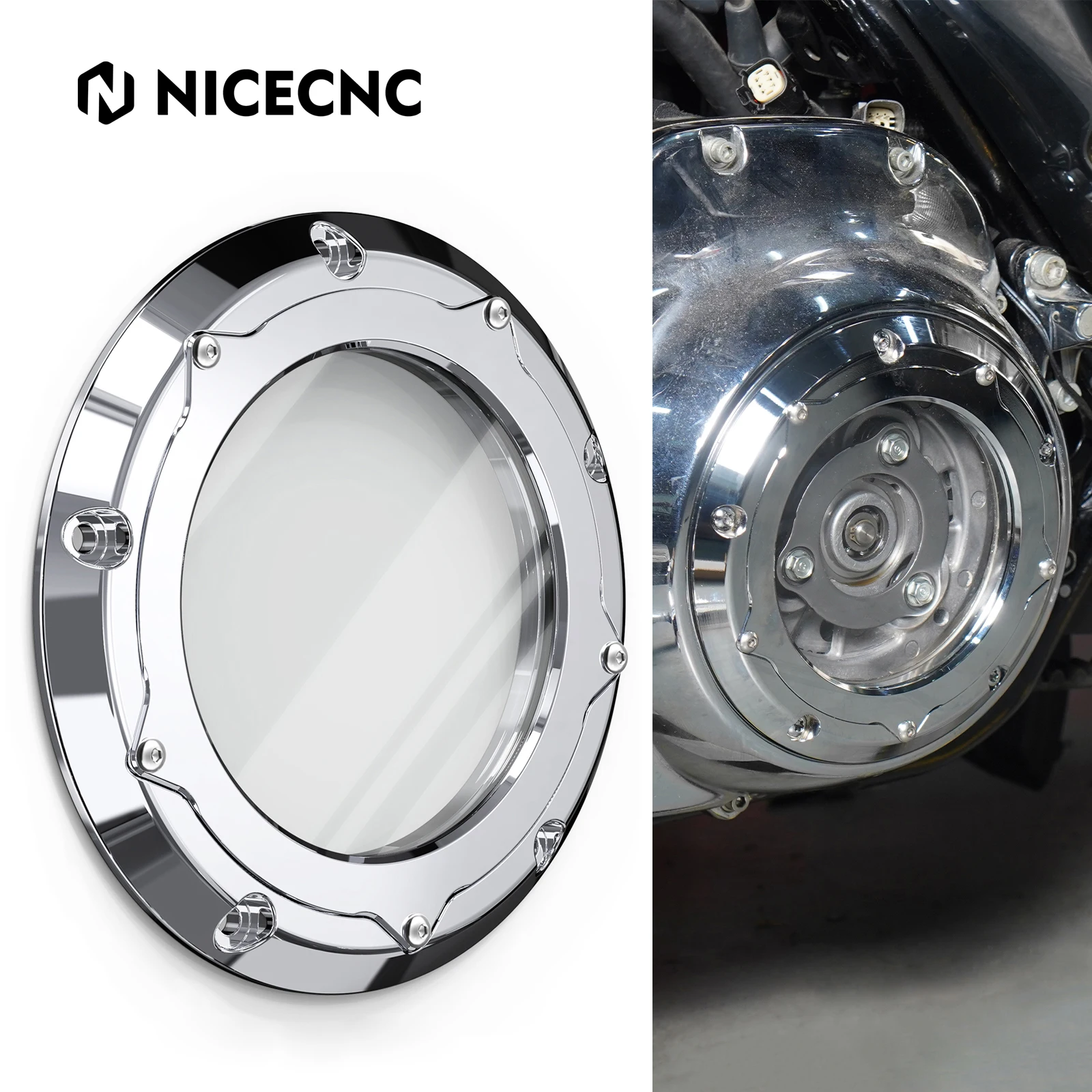 Motorcycle Transparent Clutch Cover for Harley Road Glide FLTRX 2016-2024 Road Glide Special 16-23 CVO Road Glide FLTRXSE 18-22