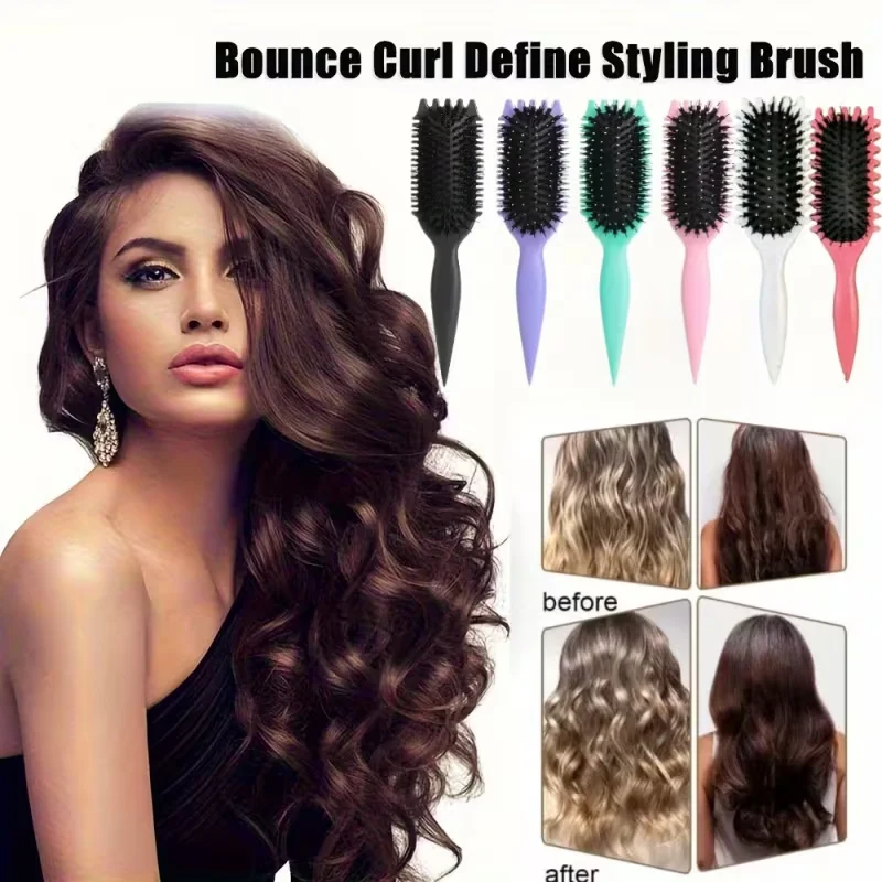 

Multi-color curling brush Set - Non-destructive curling iron, suitable for all hair types, without pulling or tangling