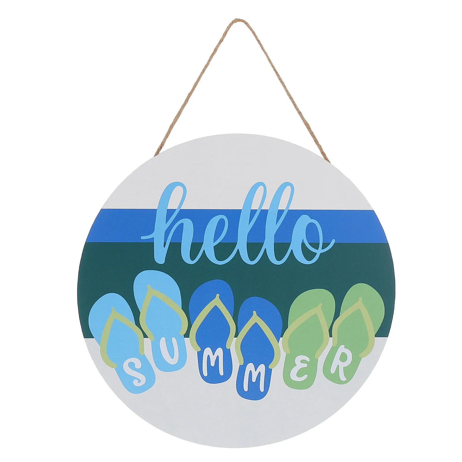 

Hello Summer Door Sign Pendant Wood Wall Hanging Ornament for Indoor Outdoor Beach Decoration Door Board Summer Style Board