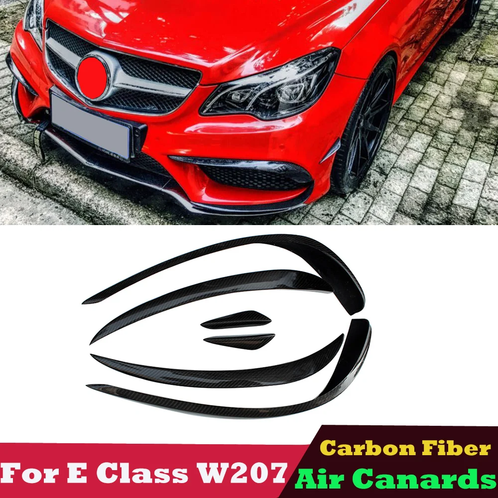 2013-2017 carbon Fiber Front Splitter Air Canards Flap Lip for Mercedes E Class W207 C207 E200 E250 E300 2013-2017 Sport Edition