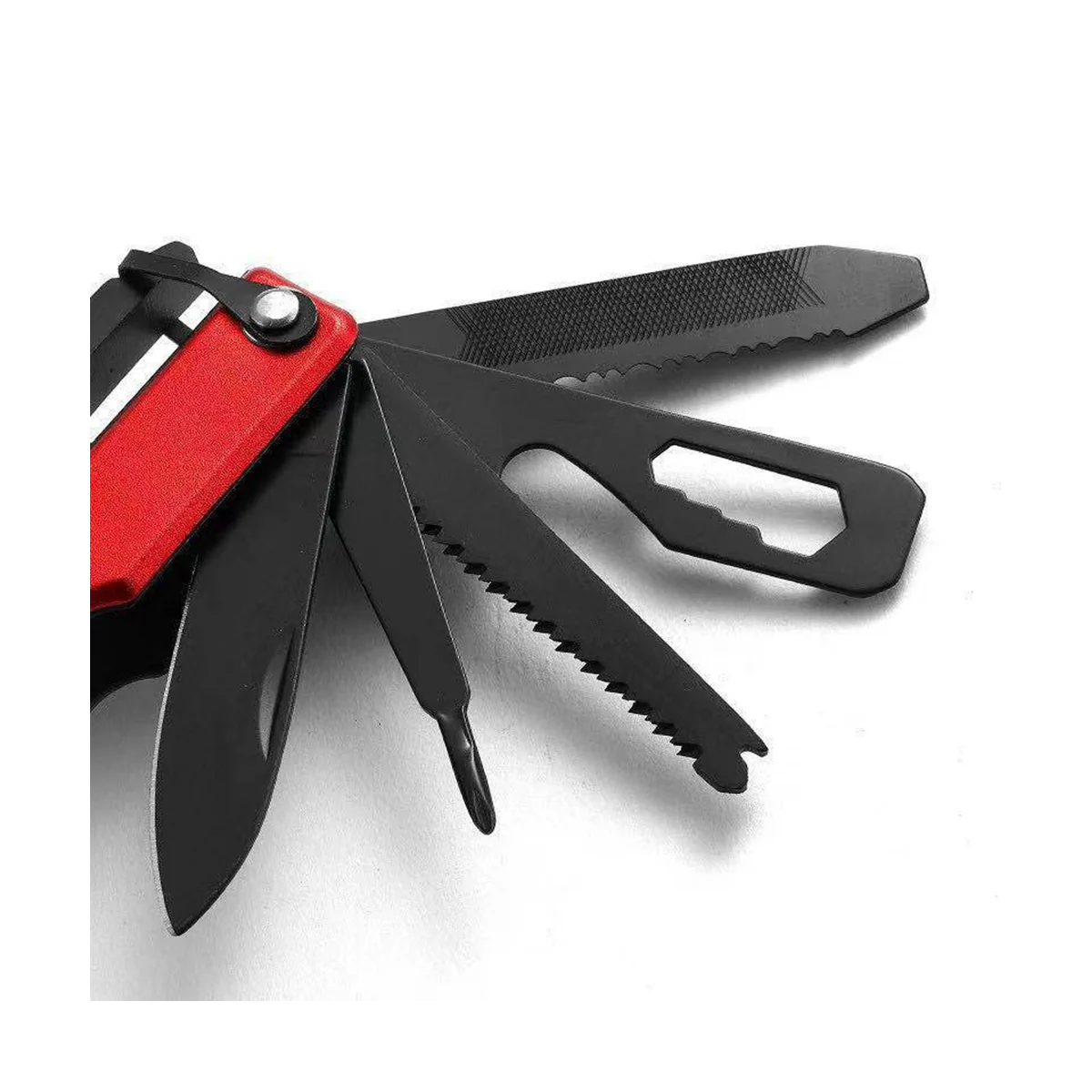 Unique Gifts for Men Women Dad Husband 14 in 1 Multi Tool Ax Saw Knife Hammer Pliers Screwdriers Red