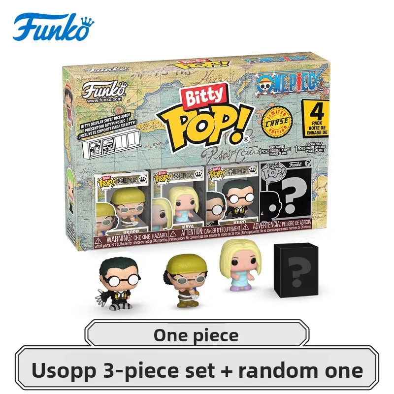 طبعة أصلية FUNKO POP 《قطعة واحدة لوفي وزورو صندوق أعمى》 أنيمي عمل سطح المكتب زينة زخرفية نموذج اللعب نموذج قابل للجمع
