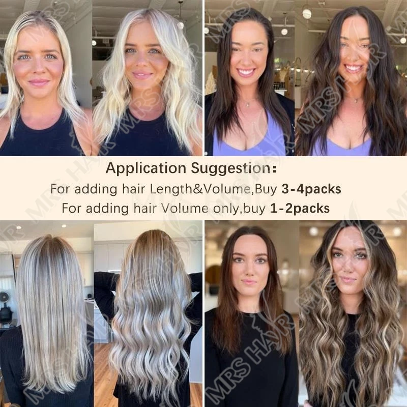 Estensioni dei capelli di trama con foro XO a doppio iniezione Cuticola Remy PU piatta Doppia linguette 25 cm Trama PU 40/50 g/pacco Estensioni dei capelli invisibili in PU