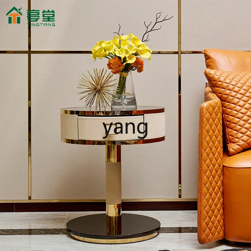 

LTT sofa side table side round small coffee table simple living room high-end bedside table