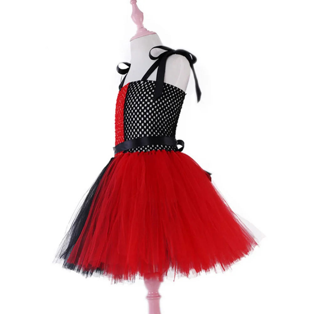 

1 шт., детское платье-пачка для косплея клоуна, газовая юбка, рождественская вечеринка, платье-пачка для девочек, размер S, юбка для косплея клоуна