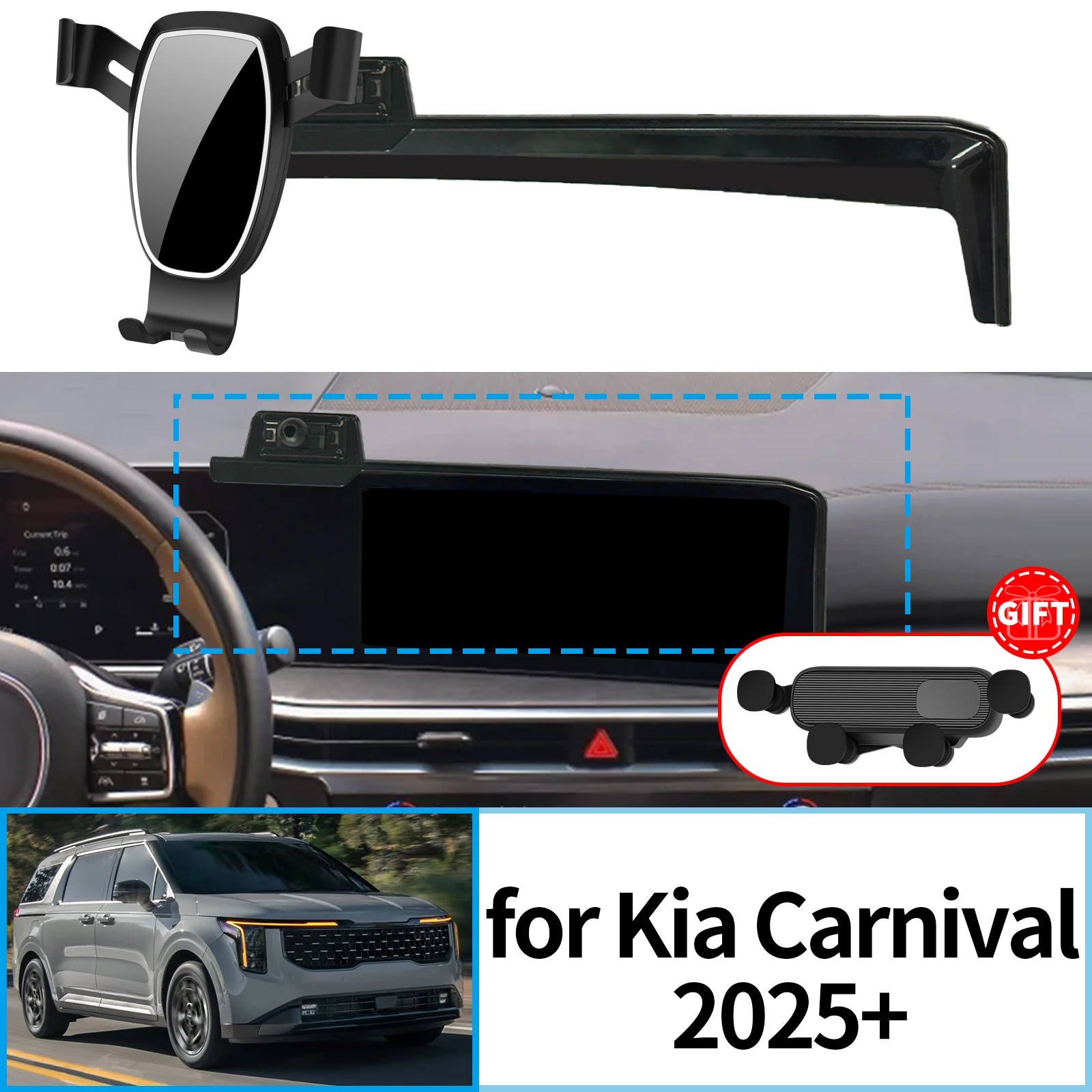 

fit for Kia Carnival KA4 2025 2026 2027 ​​Navigation Bracke Screen Base Phone Holder Mount Car ​​accessoires