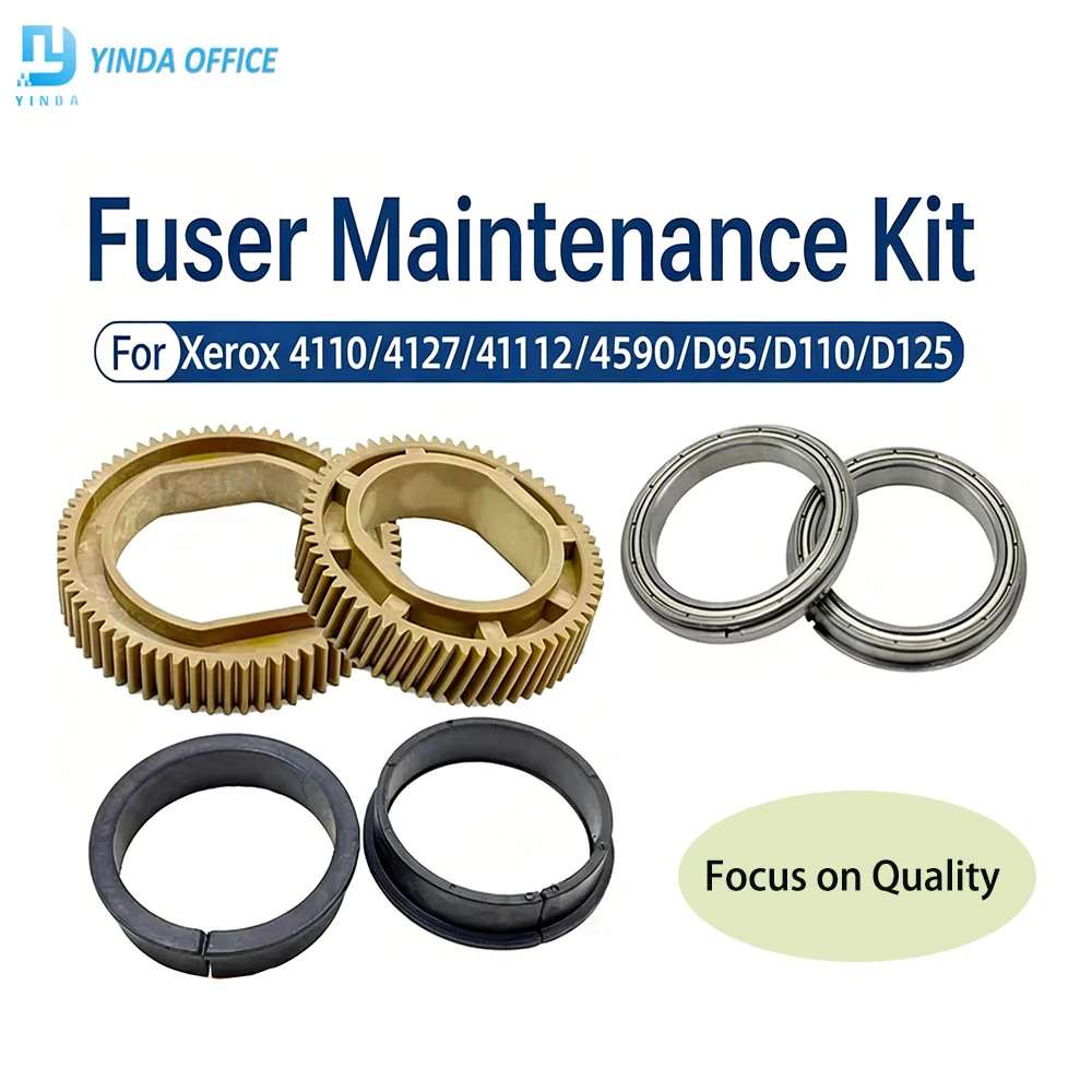 3sets Fuser Upper Roller Gear For Xerox DC 4110 4112 4127 4590 4595 DC 900 1100 D95 D110 D125 Upper Roller Bushing Bearing