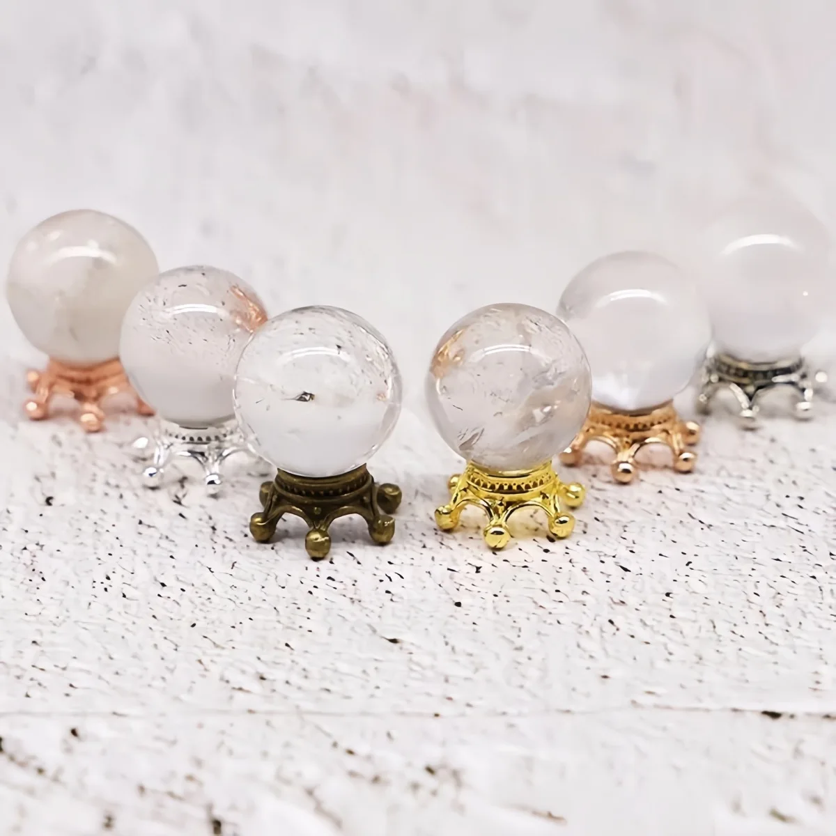 5pcs Mini Crystal Ball Fairy Garden Crystal Ball Model Halloween Ghost Scene Desktop Decor Miniature Ornament Accessories