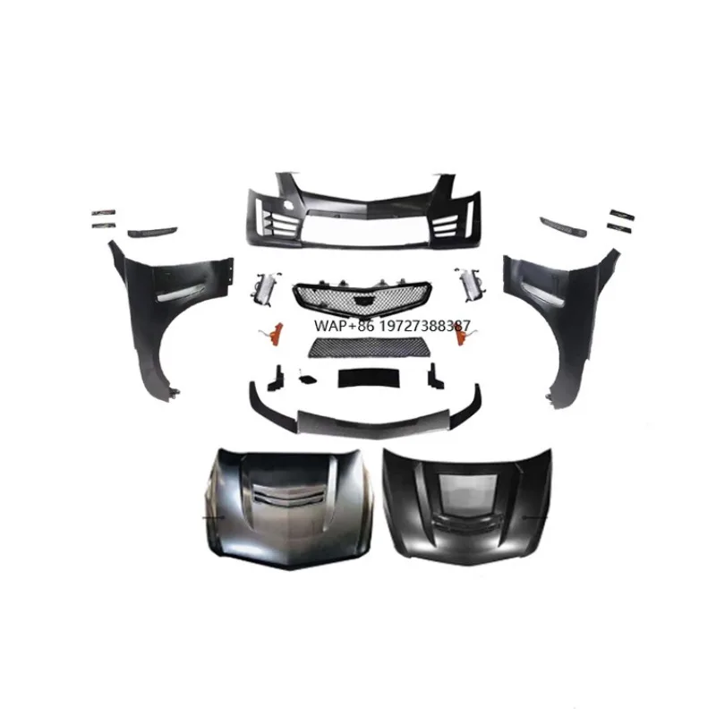 

New High Quality Auto Accessories Front Bumper Assembly Lip Engine Hood Fender Grille Body Kit for ATS Modified V Style