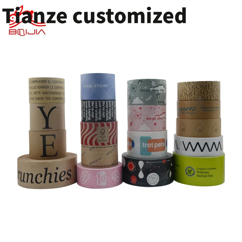 10 pieces.custom.Custom printed packing tape gummed kraft paper tape