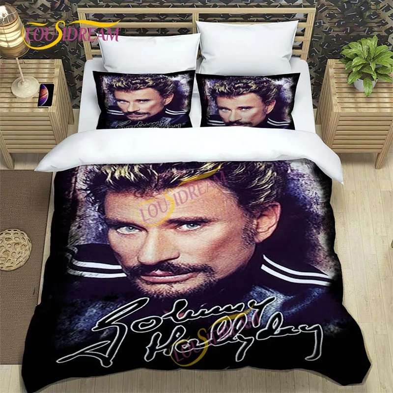 DIY rocker Johnny Hallyday Bedding Set Down comfy Bed Queen Size Oversized Pillowcase quilt cover