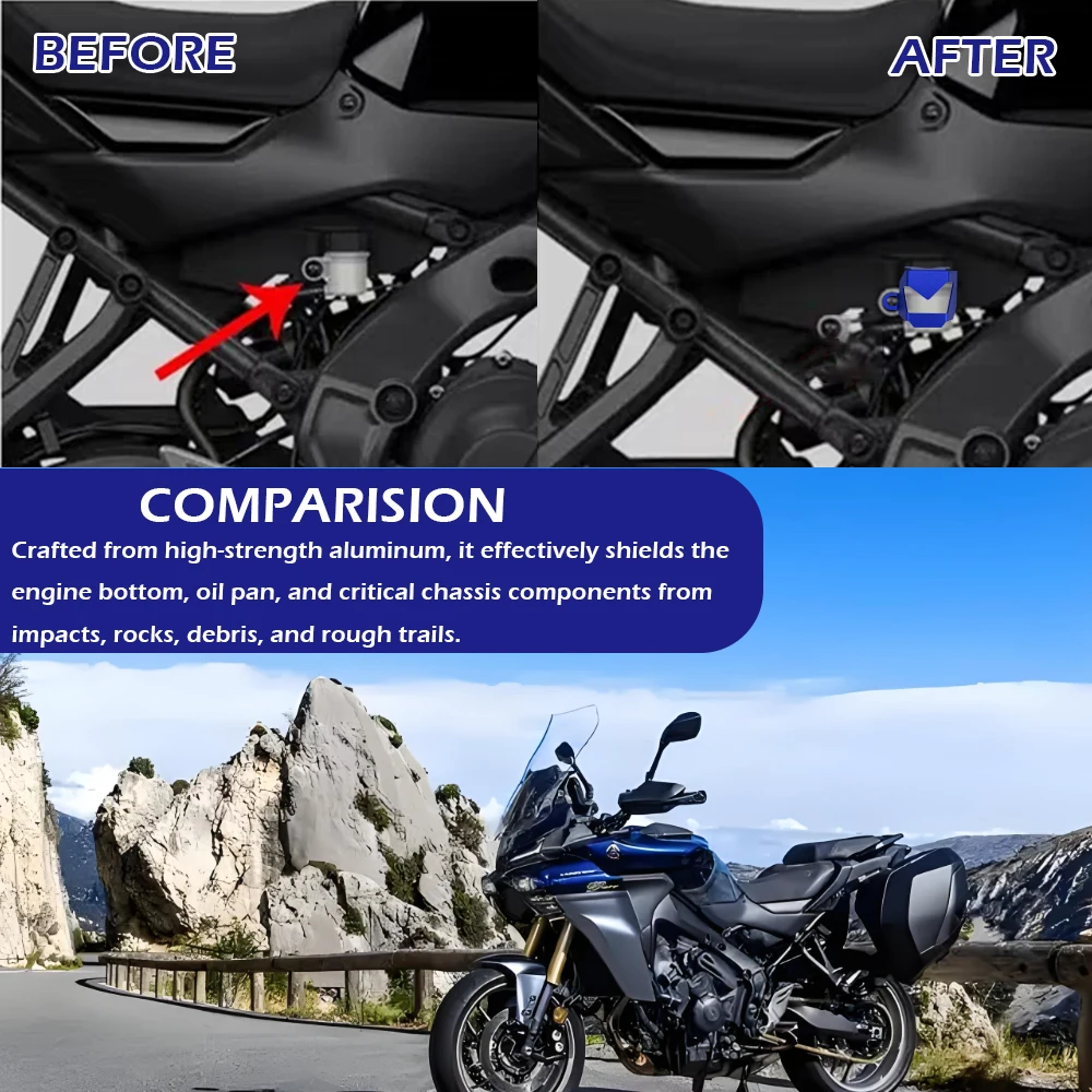 For Yamaha Tracer 9GT 2025 Tracer 9 GT Tracer 9 25 Motorcycle Rear Brake Fluid Reservoir Cover Cup Protection Guard Accessories 4