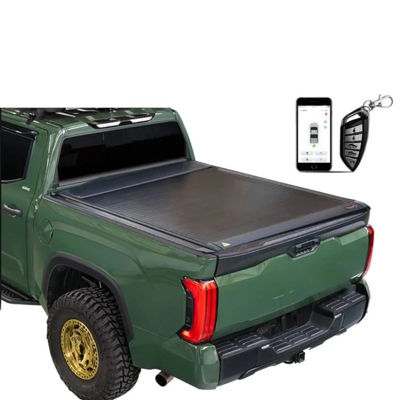 High Quality Electric Roll-Up Hard Retractle Tonneau Cover Waterproof Offroad Pickup Modifiion Accsori Fit TacomaftBed