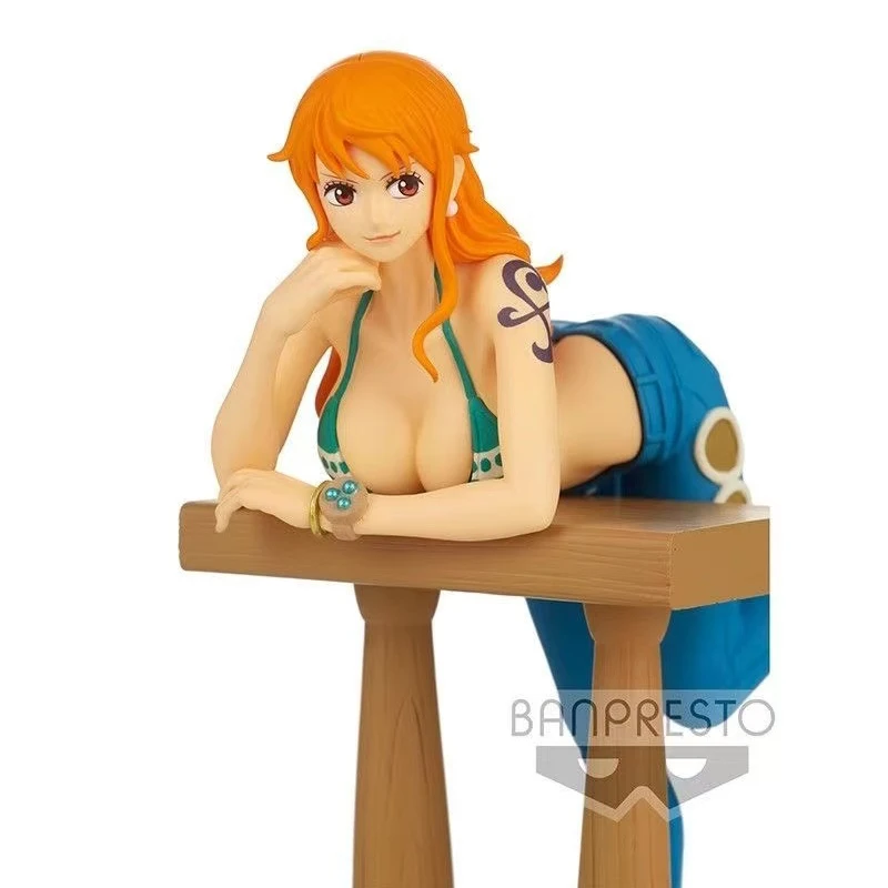 Original Auf Lager BANDAI BANPRESTO GRANDLINE JOURNEY Nami Liegen Haltung Desktop Ornamente Anime Figur Nudel Stopper Figur