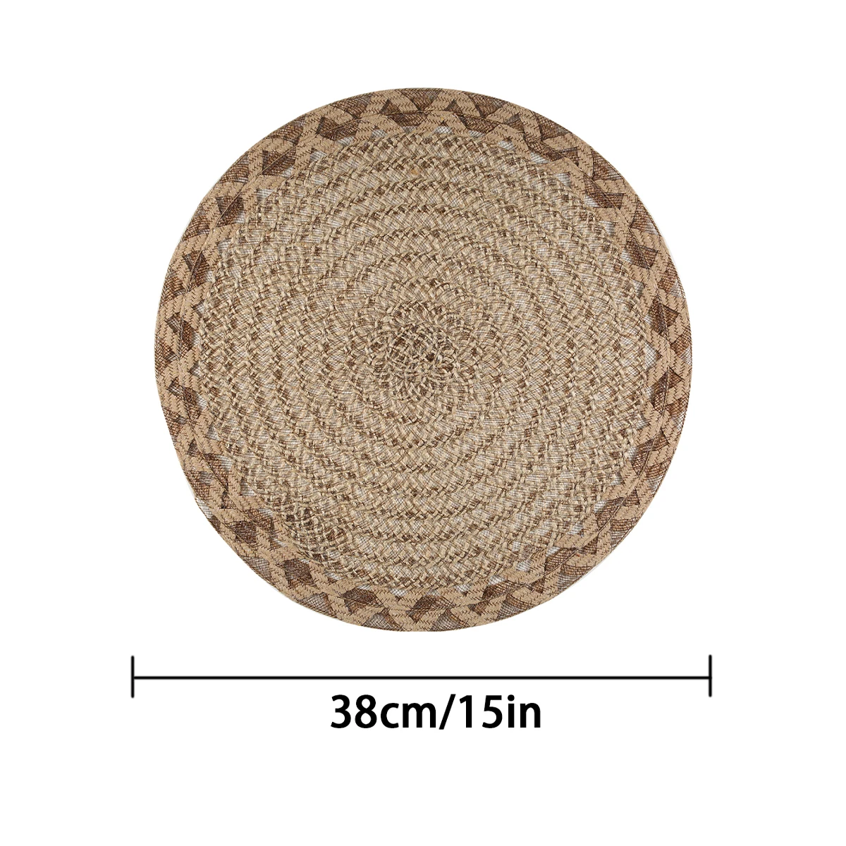4/6pcs Boho Decor Placemats Natural Jute Woven Placemats for Coffee Kitchen Dining Room