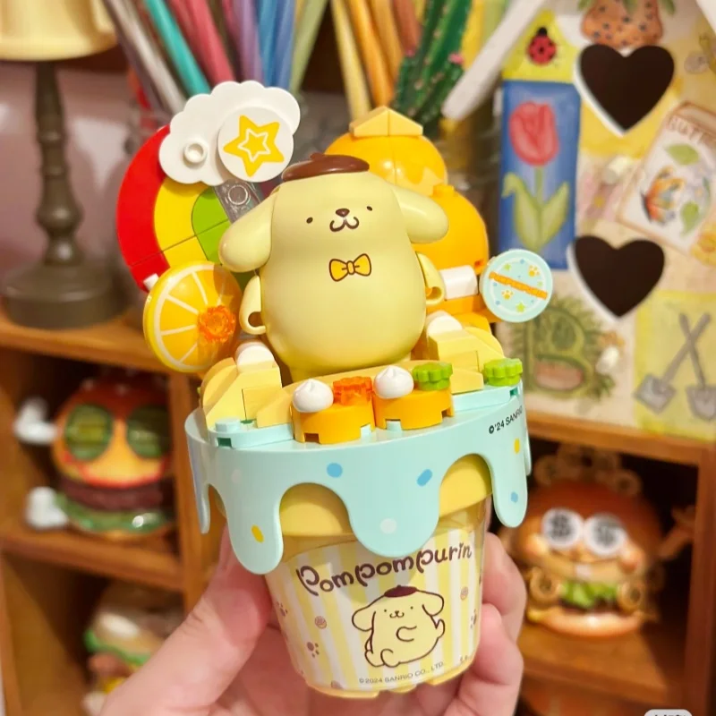 

Keeppley Sanrio строительные блоки игрушки My Melody Hello Kitty Kuromi Binnamoroll Pompompurin сборная игрушка детский подарок на день рождения