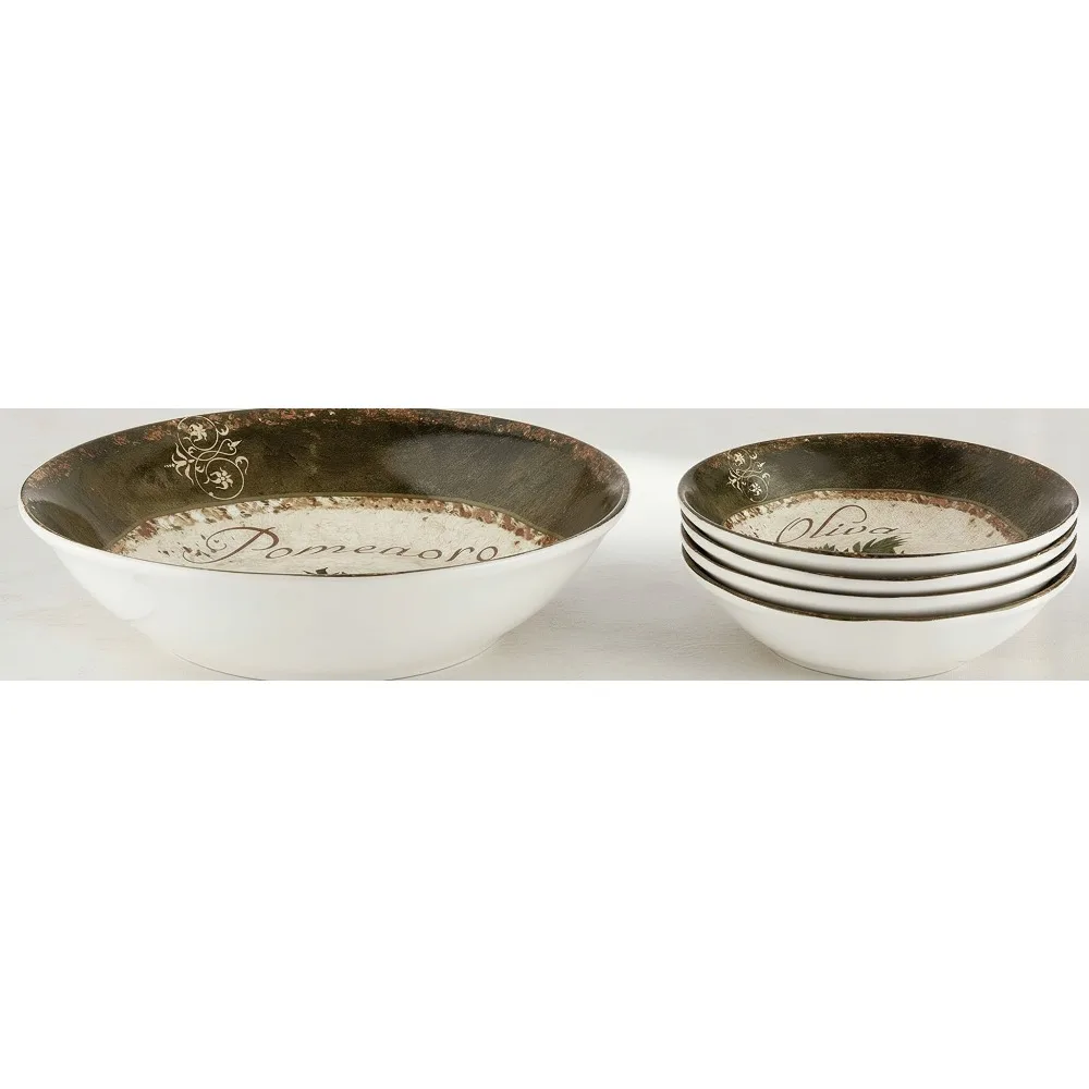 

Яркий разноцветный набор макарон из 5 предметов, керамические миски, украшенные вручную, можно мыть в посудомоечной машине и в микроволновой печи для семейной столовой