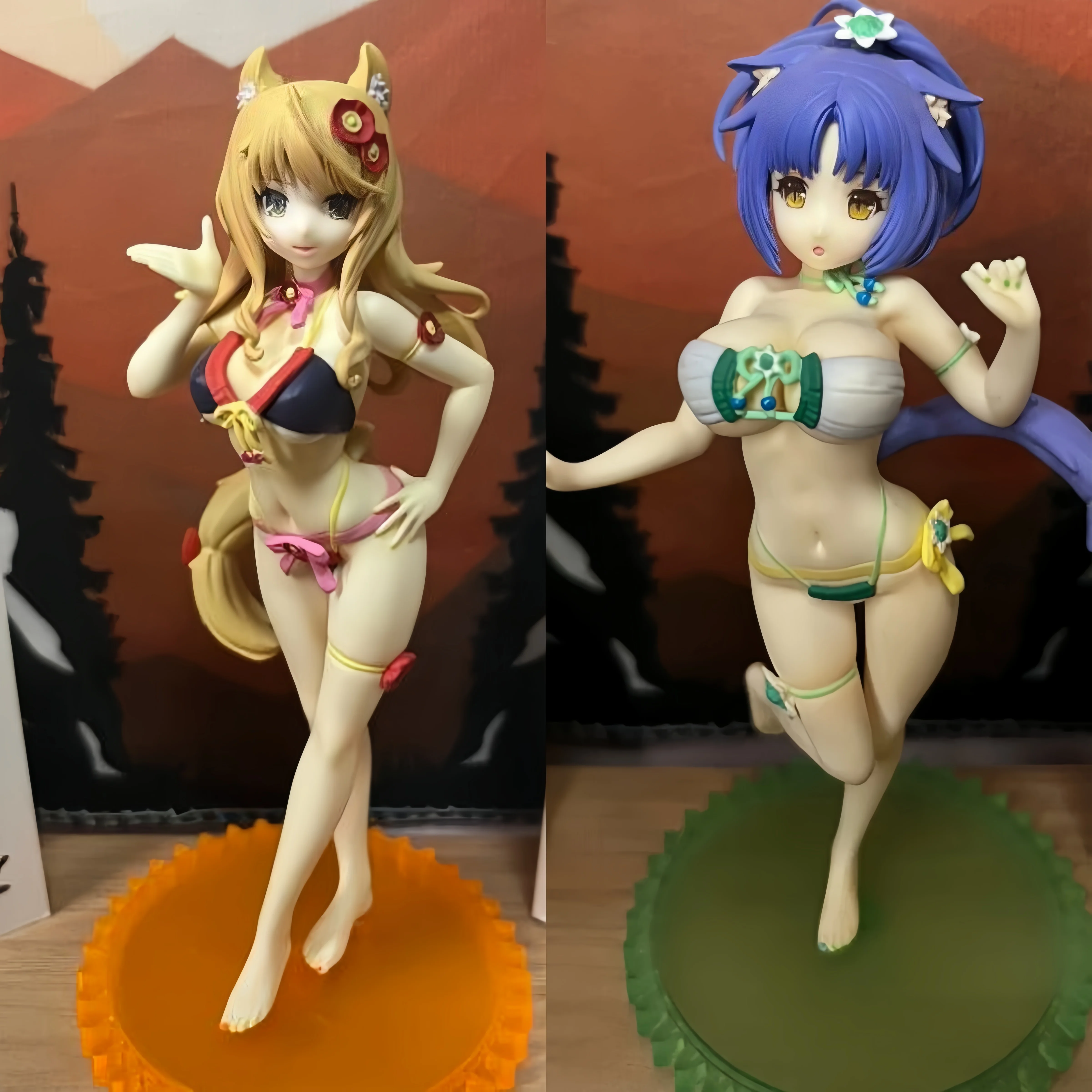 

Новые фигурки Good Smile Company Freeing Nekopara S-Style: Котячие девушки в купальниках, версия «Корица и Кэйп», двойной набор, аниме-фигурки