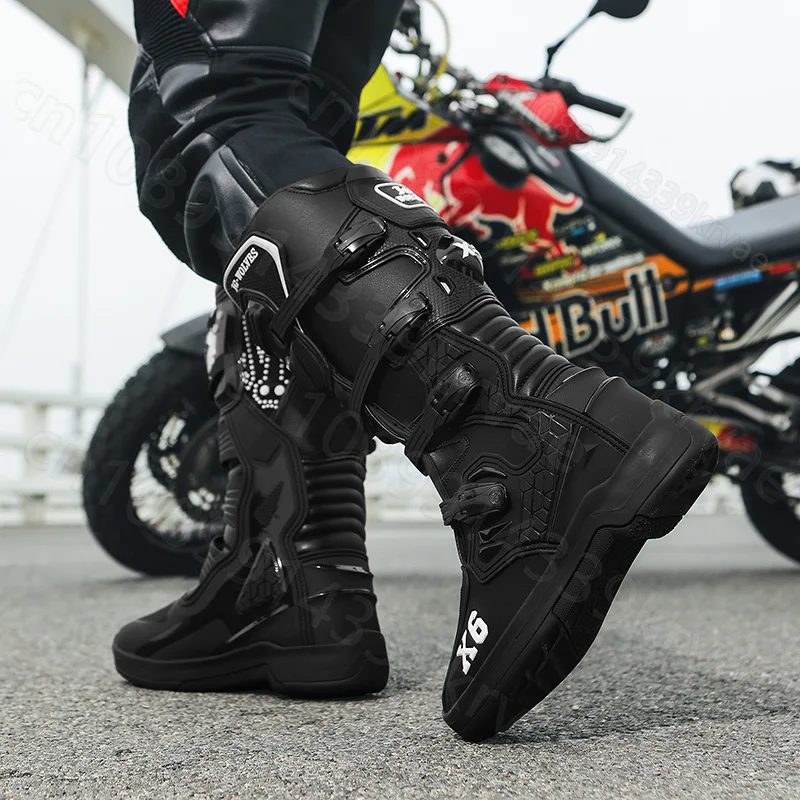 Motocross Boots Off-road Locomotive Riding Boots Tension Off-road Track Shoes Motorcycle Anti-skid Anti-drop Riding Equipment