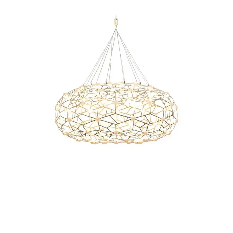 

Italian modern simple living room chandelier high-end light luxury villa art star bird's nest restaurant light