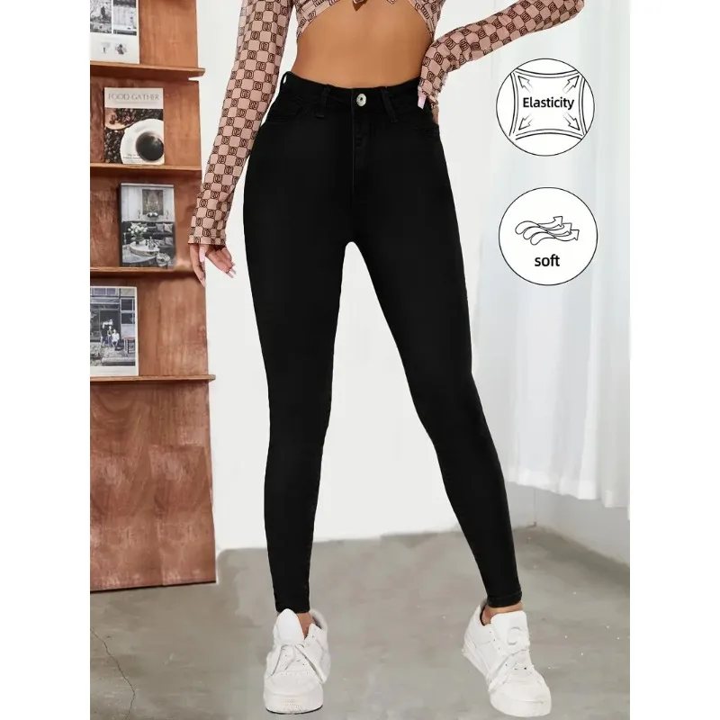 

Y2K Женские облегающие повседневные джинсовые брюки Черные эластичные джинсовые брюки Ретро-стиль Женские джинсы для женщин Джинсы Y2k Брюки