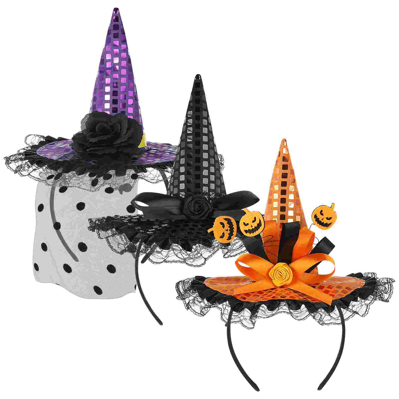 

Headband Halloween Costume Accessories Decorations Headgear Witch Headdress Hat Headpiece Masquerade Headbands Cloth Hair