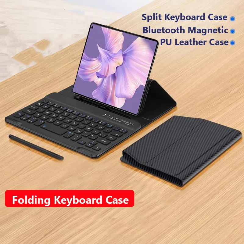 

Folding Keyboard Case for Honor Magic V3 MagicVs3c V3 V2 V2 RSR V Vs2 Vs Ultimate Bluetooth Magnetic Stand PU Leather Case Cover