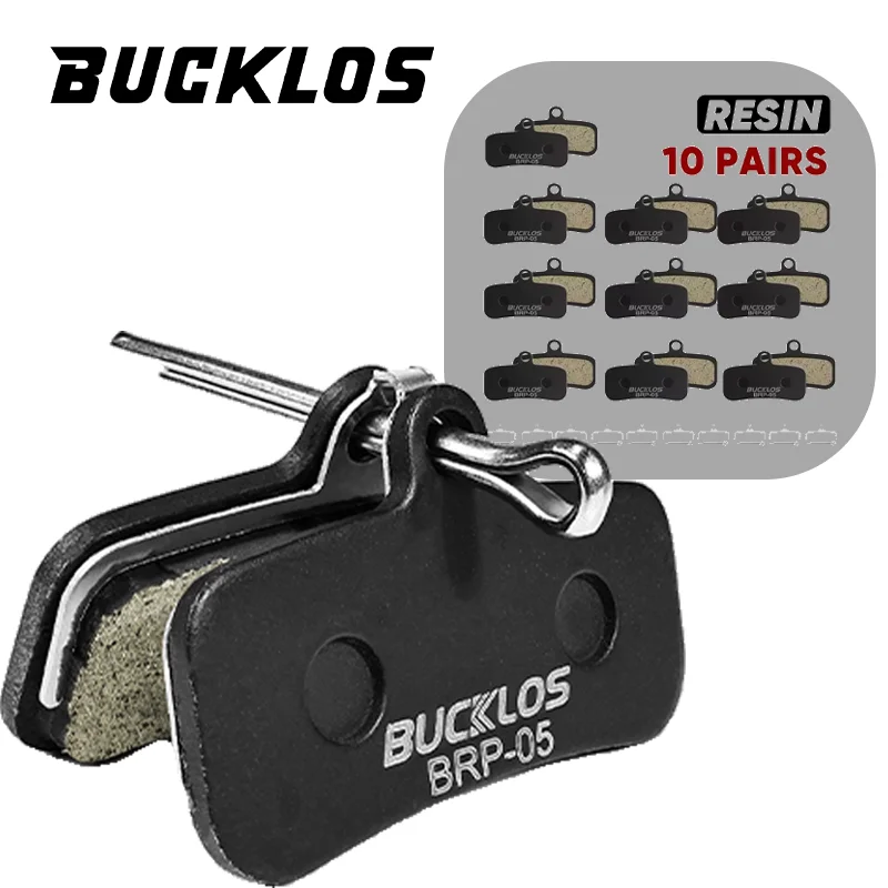 BUCKLOS, 10 paia di pastiglie freno a disco in resina, per modelli D02S, D03S, N03A, N04C, H03C, H03A. Pastiglie freno idrauliche resistenti all'usura, per freni SHIMANO MTB, ricambi per biciclette.