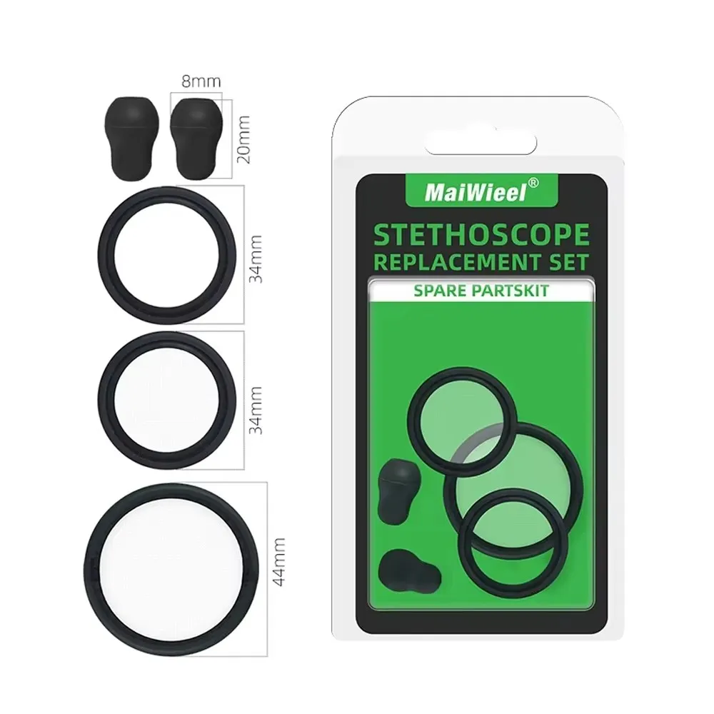 Stethoscope Spare Parts Replacement Eartip Tunable Diaphragm Rim Assembly Kit Compatible for Littmann Classic III Cardi 40016 D3