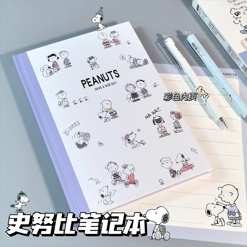 Snoopy Printed Notebook Anime Cartoon Snoopy Diary Student Memo Homebook Stationery Note Book Gift